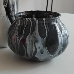 Waxinelichtje zwart/wit