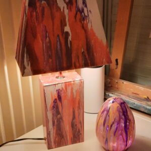 Tafellamp/Lampenvoet oranje